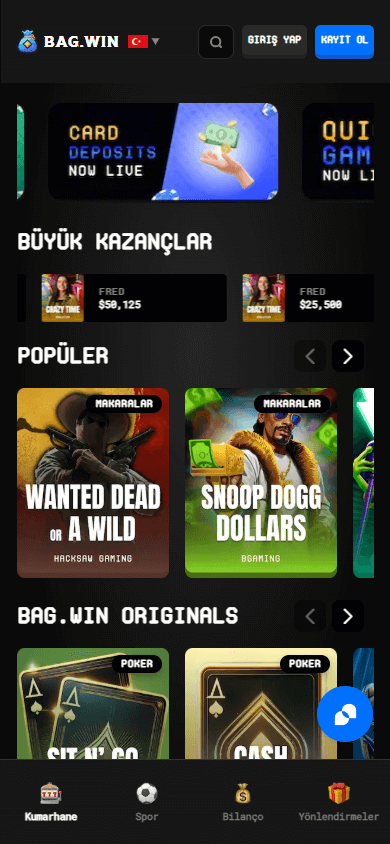 Bag.win Casino Mobile screenshot